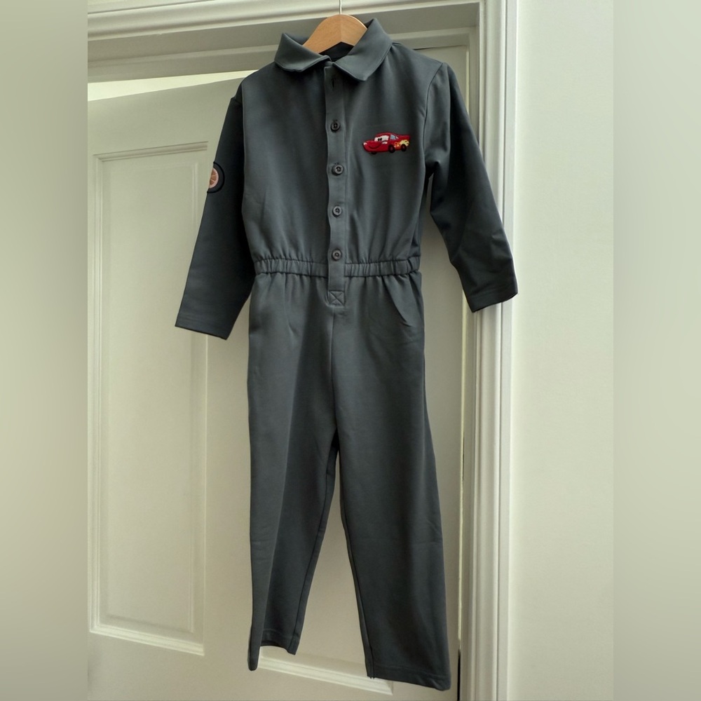 Monica + Andy Cars Embroidered Sweatshirt Jumpsuit